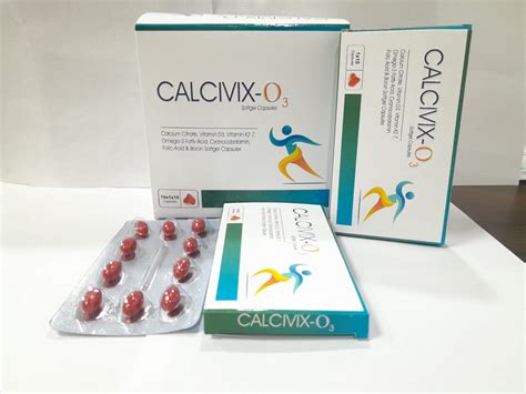 CALCIVIX O3 Softgel Capsules - Calcim Citrate 500 mg (Eq. to Elemental ...