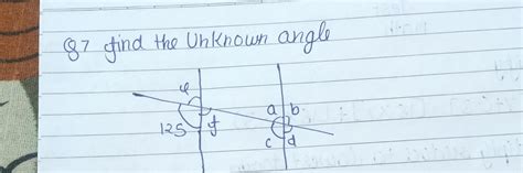 Find the unknown angle ( lines and angle question class 7) - Brainly.in