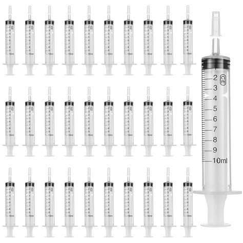 Buy Cloudbed 30PCS 10ml Syringes with Covers Plastic Syringe Sterile ...