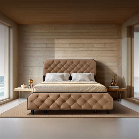 Wave Plus Adjustable Bed Serene Upholstered Bed (Brown)+ Wave Kinect R ...