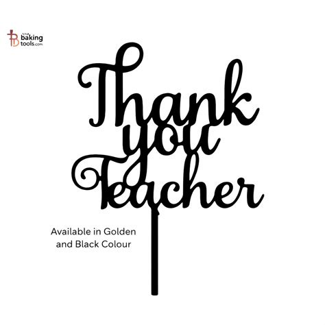 Thank You Teacher Acrylic Cake Topper for Teachers Day