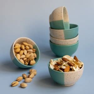 Jimkia Ceramic Serving Bowl Ceramic Dessert Bowl | Double Tone Painted ...