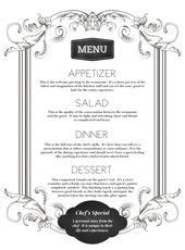 Fancy Restaurant Menu 的图像结果