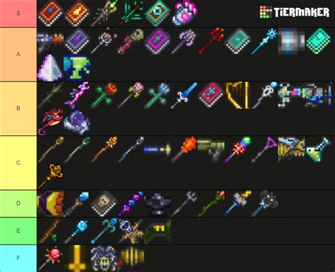 Terraria Magic Weapons Tier List (Community Rankings) - TierMaker