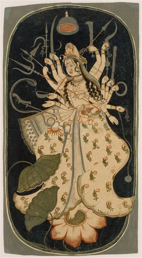 Mahadevi, the Great Goddess - Bikaner, Rajasthan c1725 - Old Indian Arts