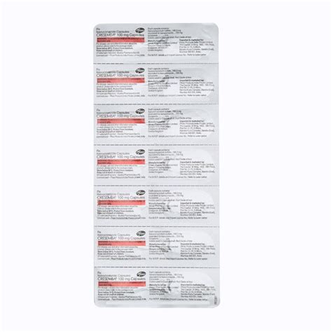 CRESEMBA 100MG CAPSULES 7'S Price, Uses, Side Effects, Composition ...