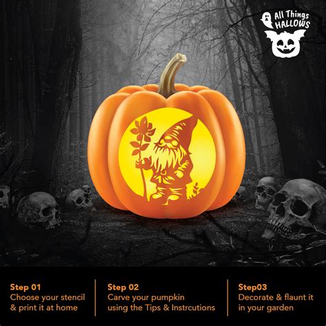 Gnome Pumpkin Stencil - Allthingshallows.com – AllThingsHallows