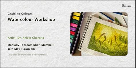 Crafting Colours: Watercolour Workshop, Doolally Taproom - Khar, Mumbai ...
