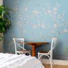 Blue Chinoiserie Wallpaper, Flowers & Birds | Life n Colors