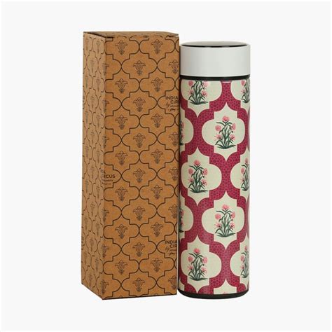 Buy INDIA CIRCUS Poppy Flower Scarlet Steel Smart Water Bottle - 500ml ...