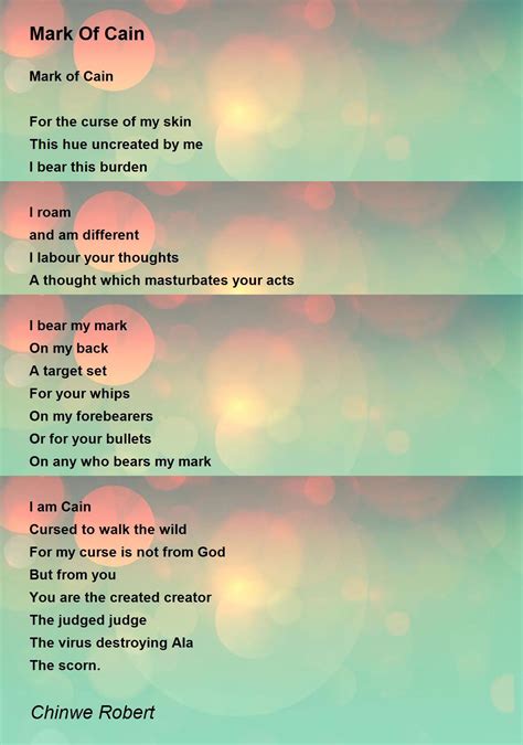 Curse And Mark Of Cain