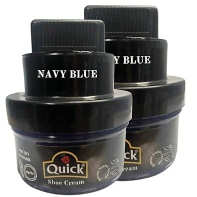 Quick Cream Shoe Polish Color - BLUE (2 x Pack 50 Grams) | Carnauba Wax ...