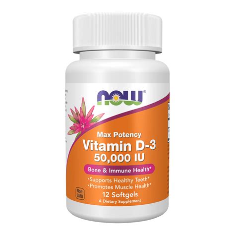 Vitamin D-3 50,000 IU - 12 Softgels - Apteczka