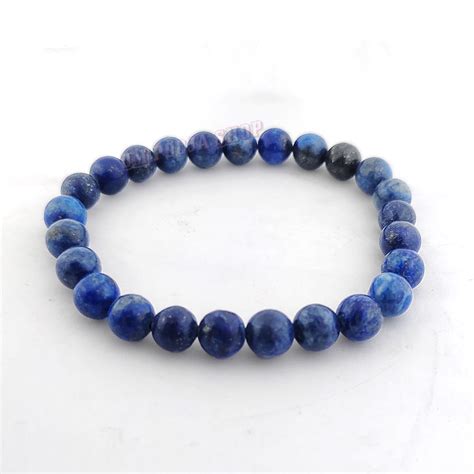 Buy Lapis Lazuli Stone Bracelet - Beads 8 mm online