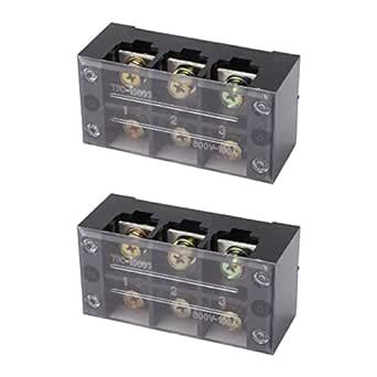 Terminal Strip Block, Terminals Barrier Strip 100A for Bridge (3 ...