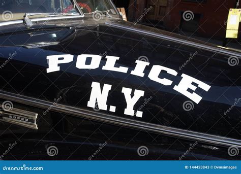 Vintage New York Police Car Editorial Stock Photo - Image of transport ...