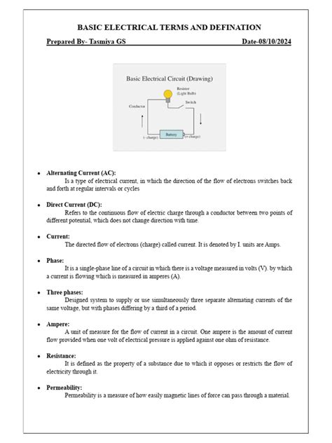Image result for Basic Electrical Terminology