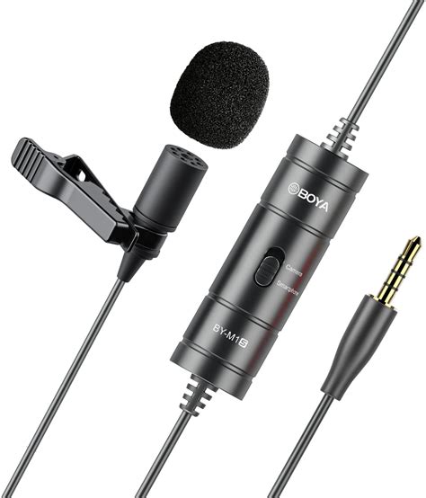 BOYA BY-M1S Omnidirectional Condenser Auxiliary Mic Camera Phone Audio ...