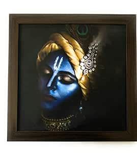 Bajaj Creations Lord Krishna Canvas Painting with frame | modern Art ...