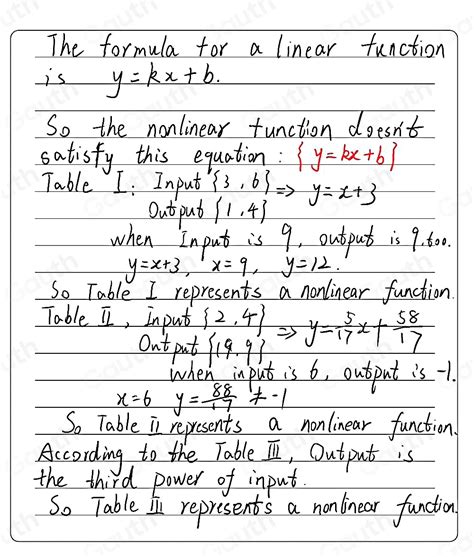 Image result for Nonlinear Function Table