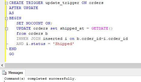 Image result for How to Create Update Trigger in SQL