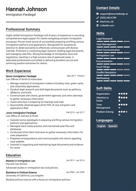 18 Immigration Paralegal Resume Examples And Templates for 2024 ...