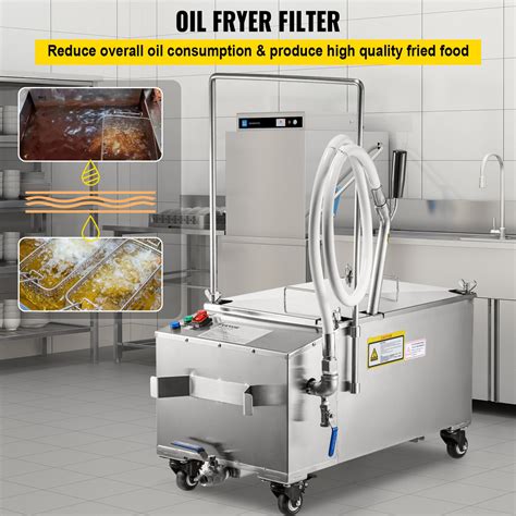 Mobile Fryer Filter, 80 LBS/40 L/10.56 Gal Capacity, 300W Oil ...