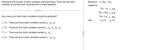 Image result for Values for Slack Variables