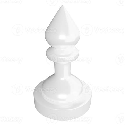 White bishop chess piece clipart cartoon design icon isolated on ...