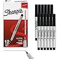 Sharpie Permanent Markers, Ultra Fine Point, Black, 12-Count : Amazon ...