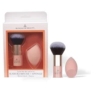 BUNGALOW BEAUTY Premium Kabuki Brush & Blender Set | All Face Makeup ...