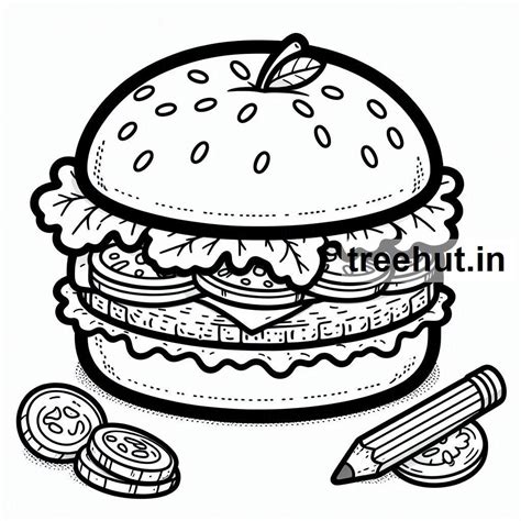 Burger Coloring Pages
