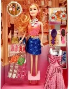 toyboyzone Sweet Happy Girl With Doll Dresses Set For Kids (Multicolor ...