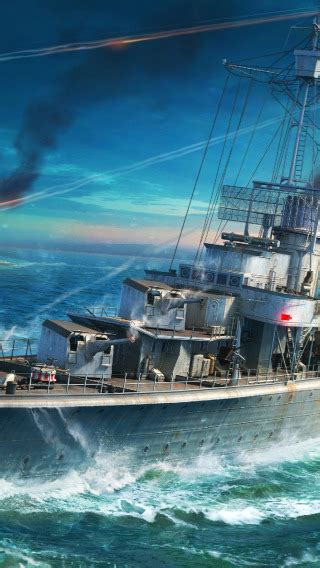 Download wallpaper the ocean, fire, war, the game, ship, ships ...