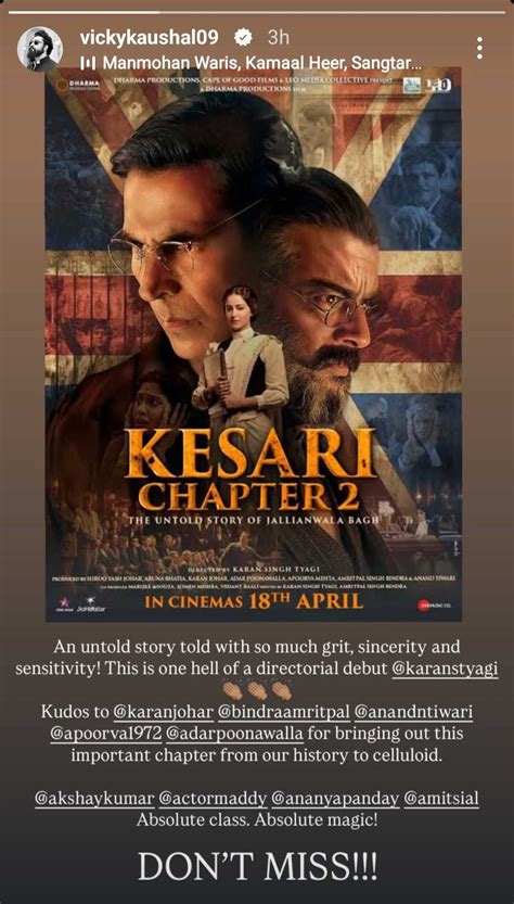 'Absolute magic': Vicky Kaushal reviews Akshay Kumar's Kesari Chapter 2; urges fans not to miss ...