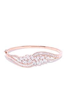 Buy Priyaasi Stylish Rosegold American Diamond Rose Gold Plated Bangle ...