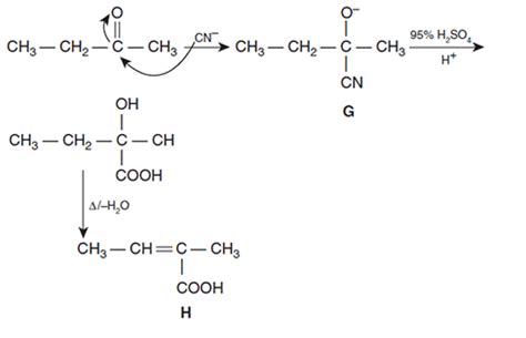 The major product H of the given reaction sequence is CH3 - CH2 - CO ...