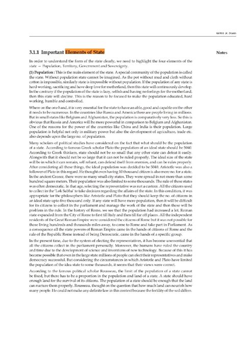 Elements of state - Notes - Indian Political Thought-II - Studocu