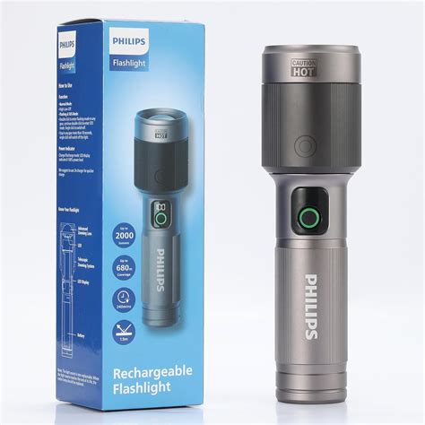 PHILIPS 4500mAh LED Torch Light, 2000LM Flashlight with Telescopic ...