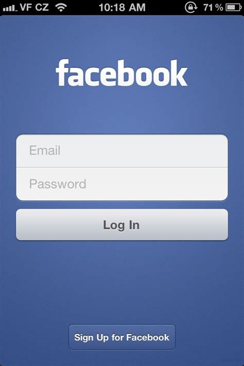 Facebooke App应用登录界面设计 - - 大美工dameigong.cn