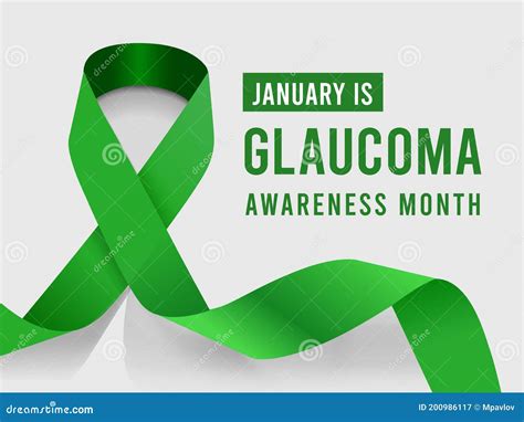 January is Glaucoma Awareness Month. Vector Illustration with Green ...