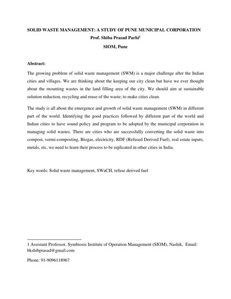 Image result for Abstract On Municipal Solid Waste Management