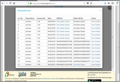 ePay-eCourts Digital Payment