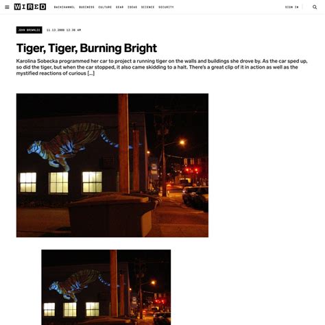 Tiger, Tiger, Burning Bright — Are.na