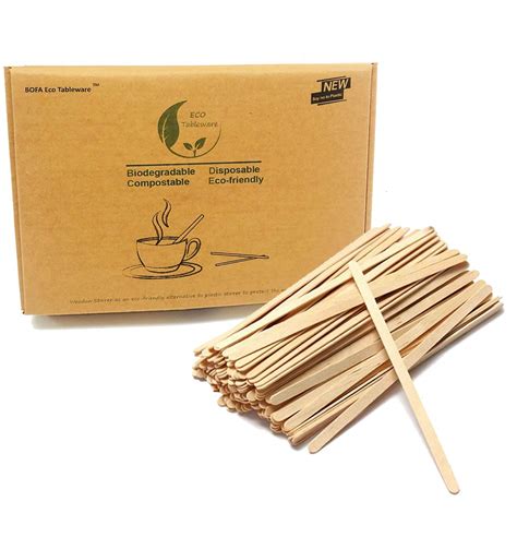 Buy 1000 Pcs Wooden Coffee Stirrers 14 cm/5.5 inches, 100% Natural ...