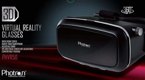 Photron PHVR50 2nd Generation VR Headset Virtual Reality 3D Box Glasses ...