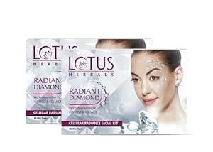 Lotus Herbals Radiant Diamond Facial Kit For Instant Radiance With ...