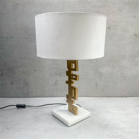 Buy Faye Metal and Marble Table Lamp - Home Artisan