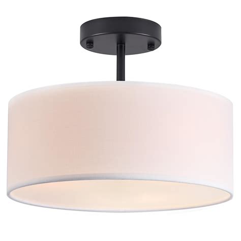 Bargeni Semi Flush Mount Ceiling Light,13 inch Modern 3-Light Ceiling ...