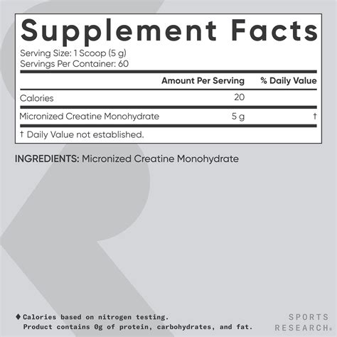 Sports Research Micronized Creatine Monohydrate | Sports Research